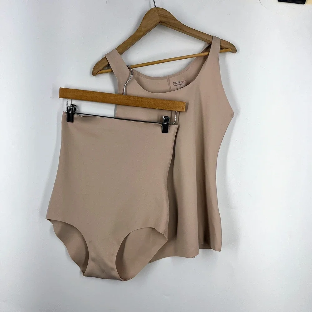 Skinnygirl Smoothers & Shapers Nude‎ Camisole and High Waist Brief Set Size XL